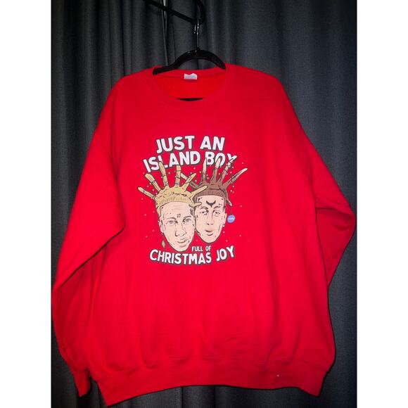 Ugly Christmas Sweater Xmas Sweatshirt Crewneck Size XL Island Boy - Picture 1 of 3